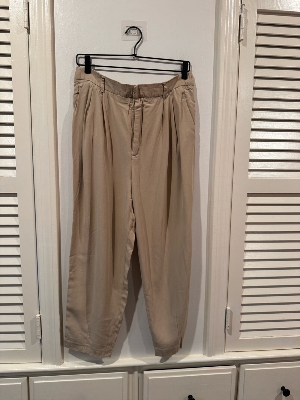 Zara Wide Leg Pants - Light Beige